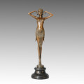 Danseuse Bronze Sculpture Performance / Show Home Decor Statue en laiton TPE-462